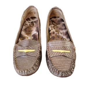 SOLD Sam Edelman Jones Bronze Metallic Loafers Size 8.5